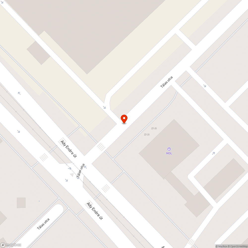 Kátyúk bejelentés helye