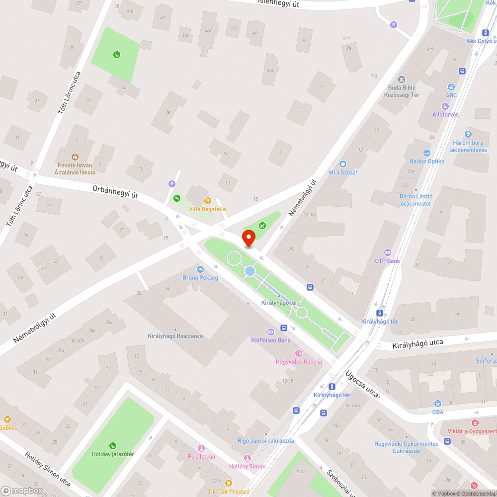 Megsüllyedt útburkolat bejelentés helye