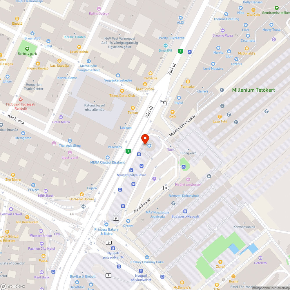 Hiányos járda bejelentés helye