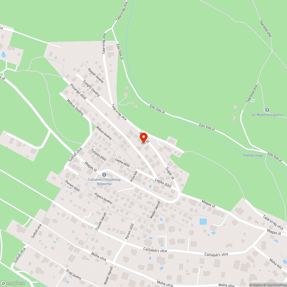 Kátyú bejelentés helye