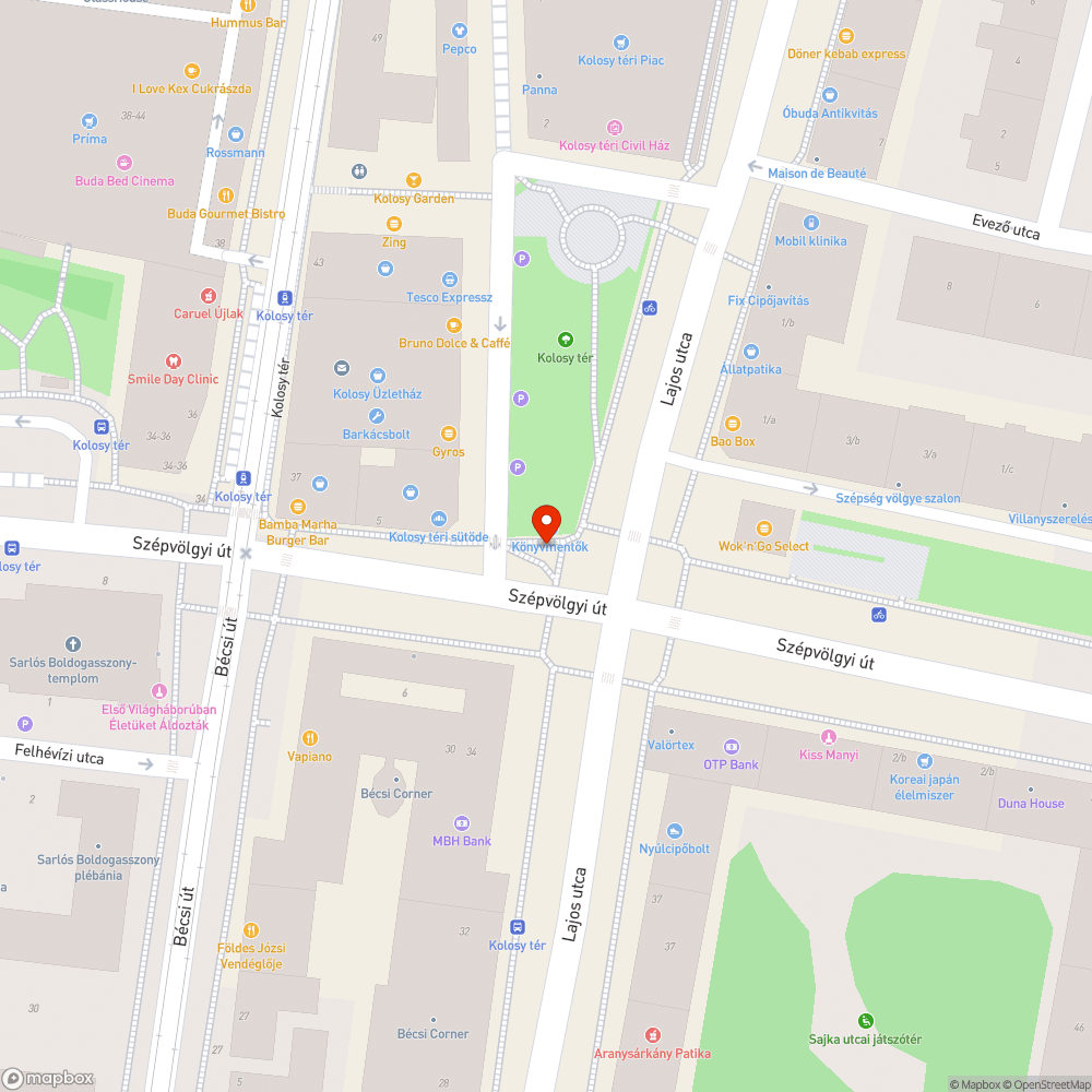 Elhagyott bicikli bejelentés helye