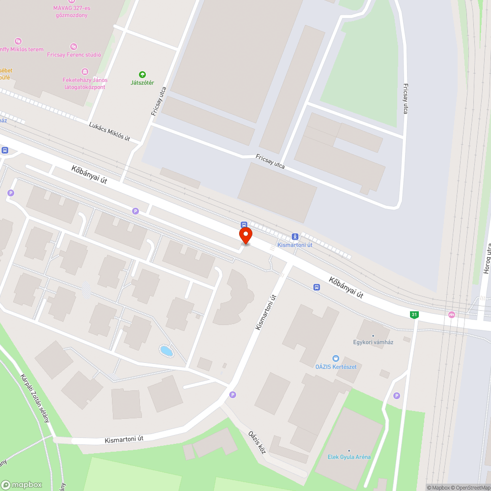 Elszállításra váró karácsonyfák bejelentés helye