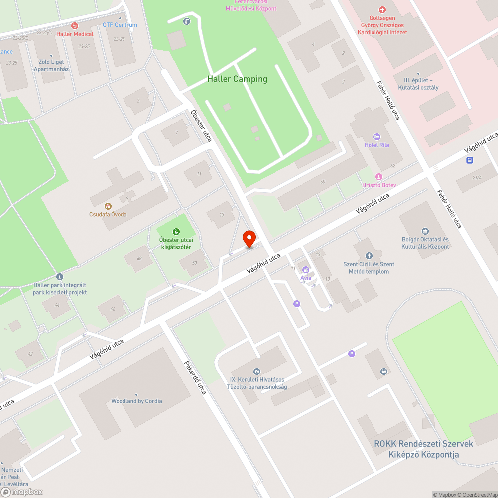 Elhagyott autó bejelentés helye