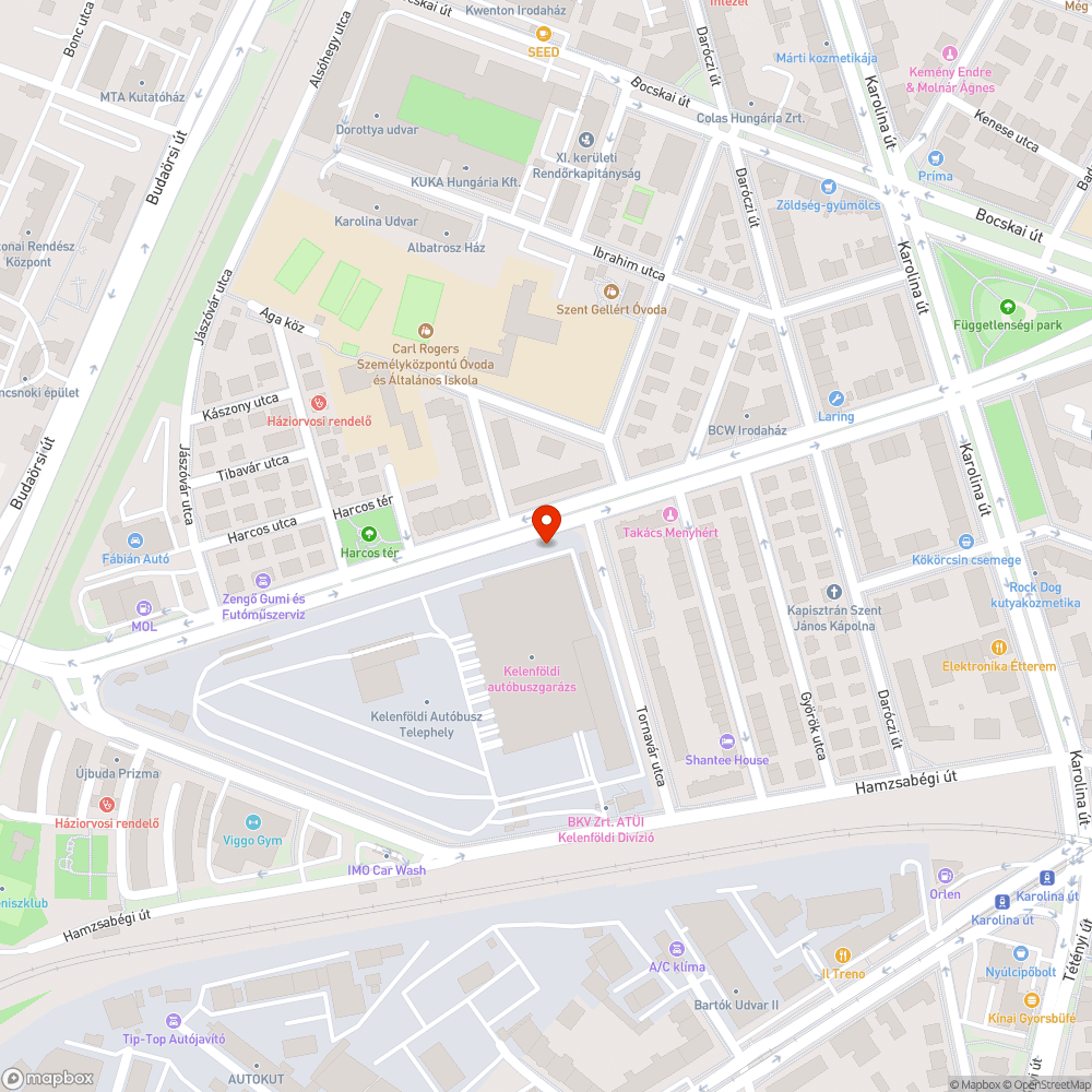 Otthagyott autógumi bejelentés helye