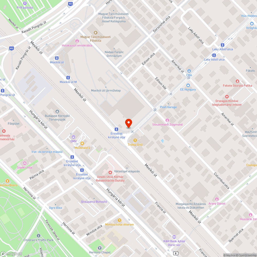 Kátyúzás után otthagyott aszfalt bejelentés helye