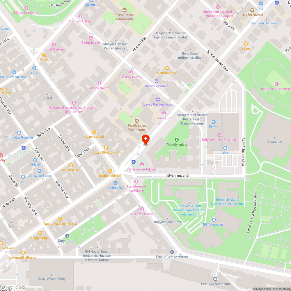 Kidöntött gumipollerek a kerékpársáv mellett bejelentés helye