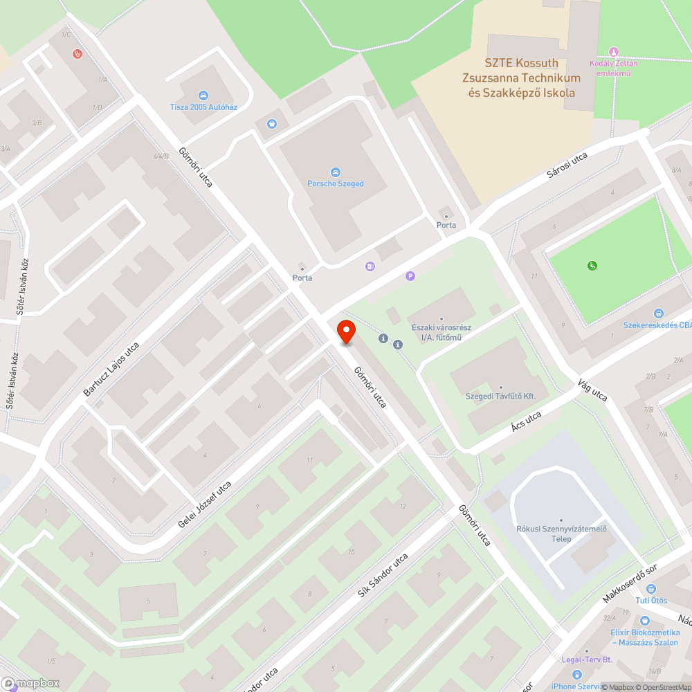 Kátyú - Gömöri utca bejelentés helye