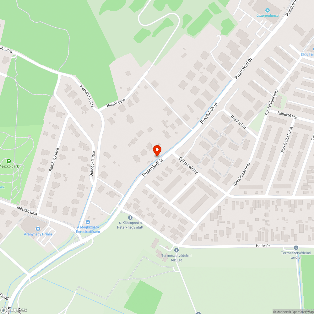 Kátyúk sorozata a Pusztakúti úton bejelentés helye