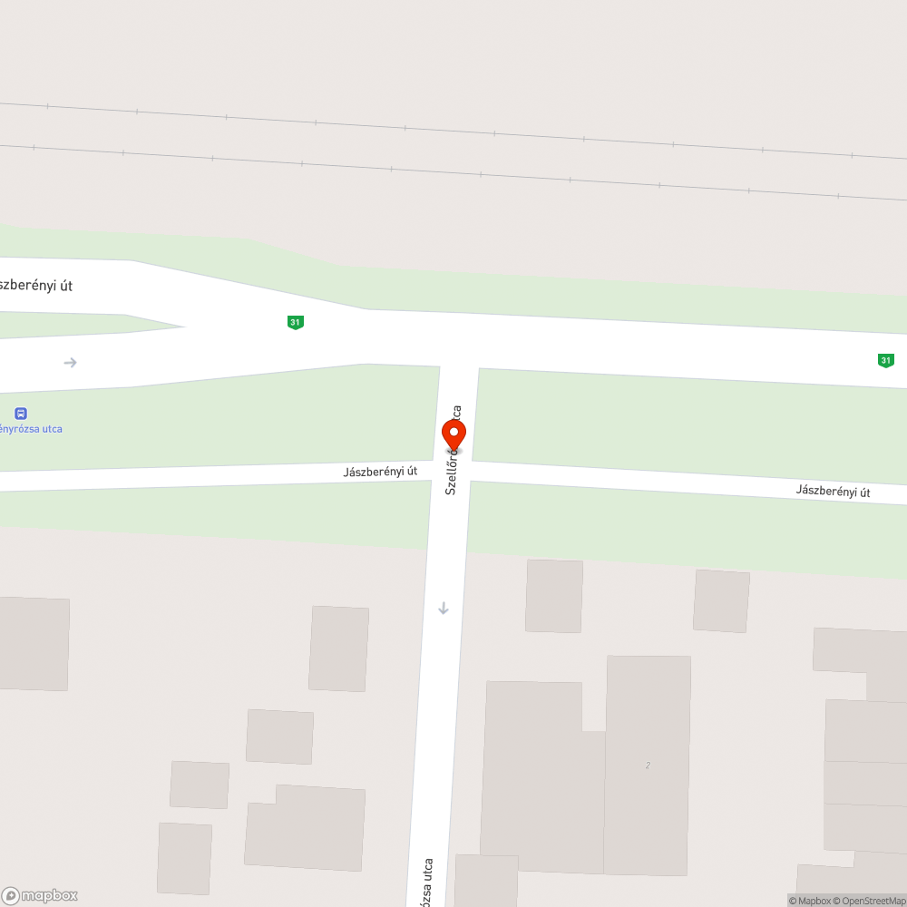 Egy nagyon rongálódott fekvőrendőr bejelentés helye