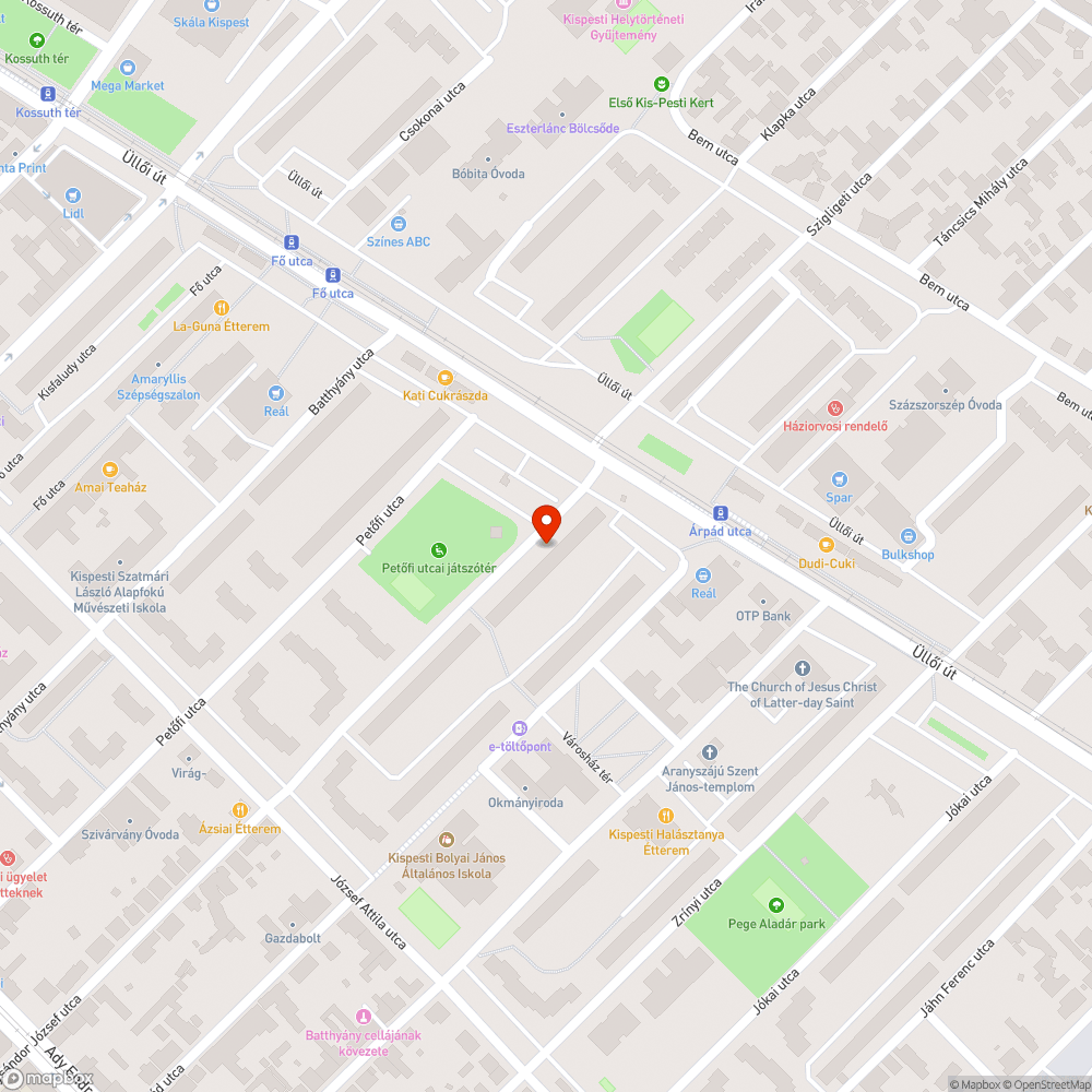 Elhagyott matrac bejelentés helye