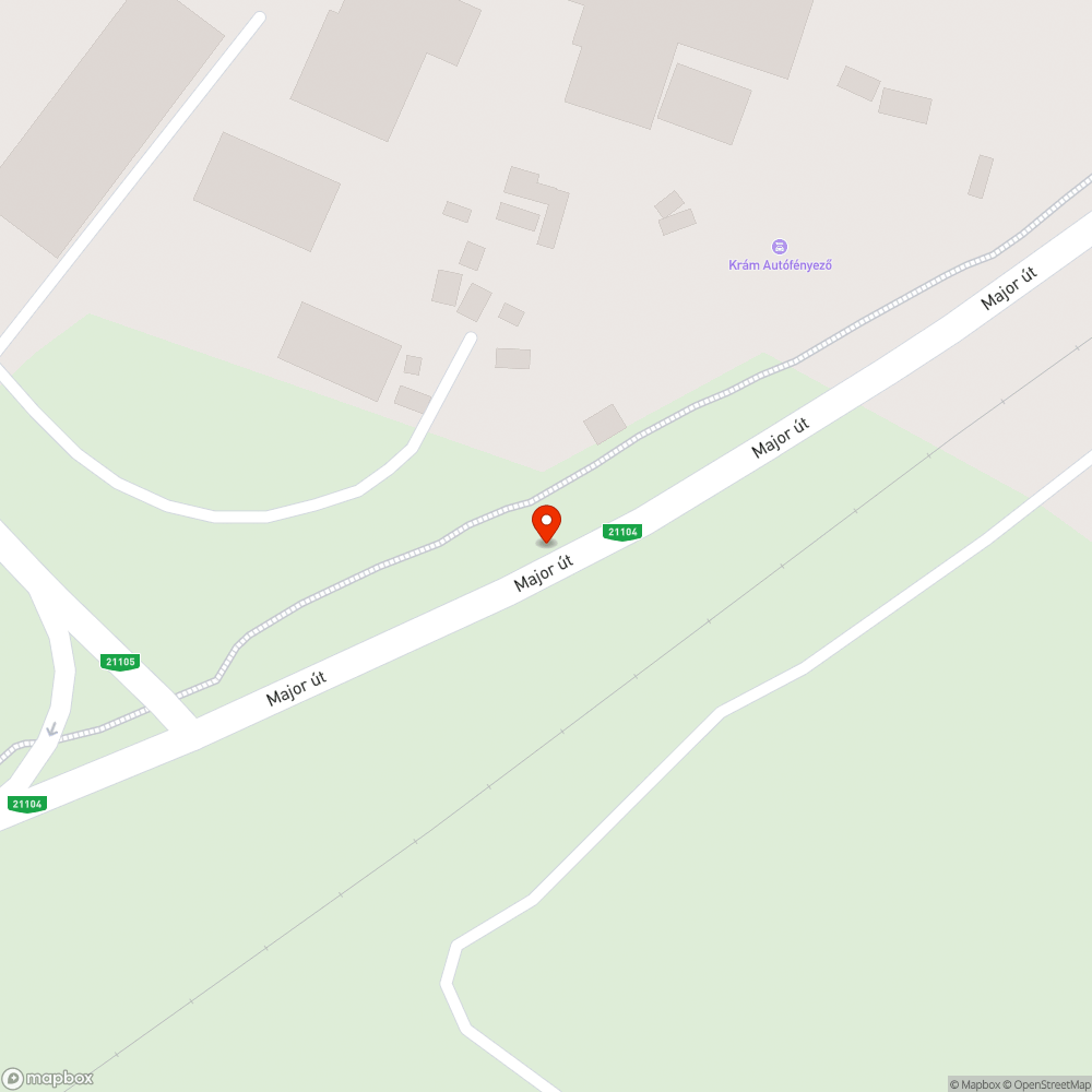 Veszélyes kátyú és repedés a Major úton bejelentés helye