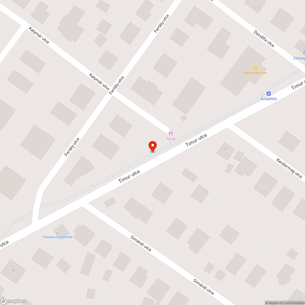 Eldugult esővízlefolyó a Timur utcában bejelentés helye