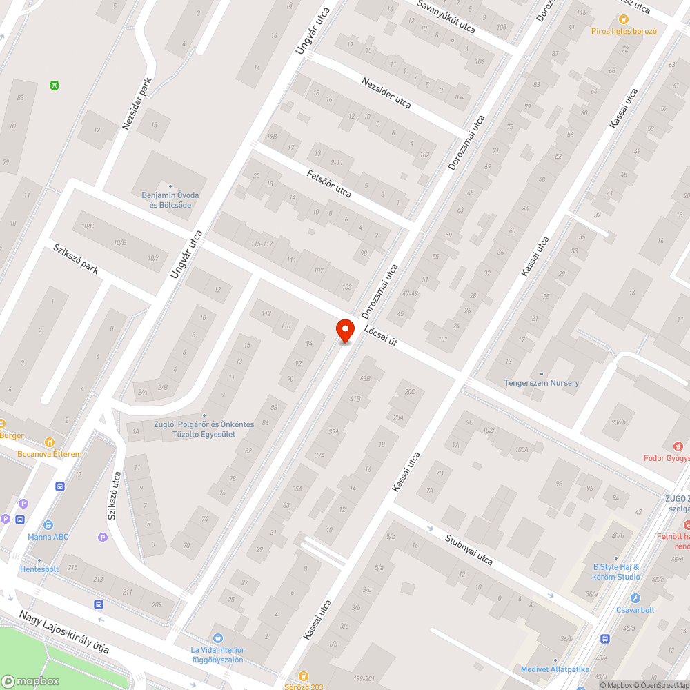 Úthibák bejelentés helye