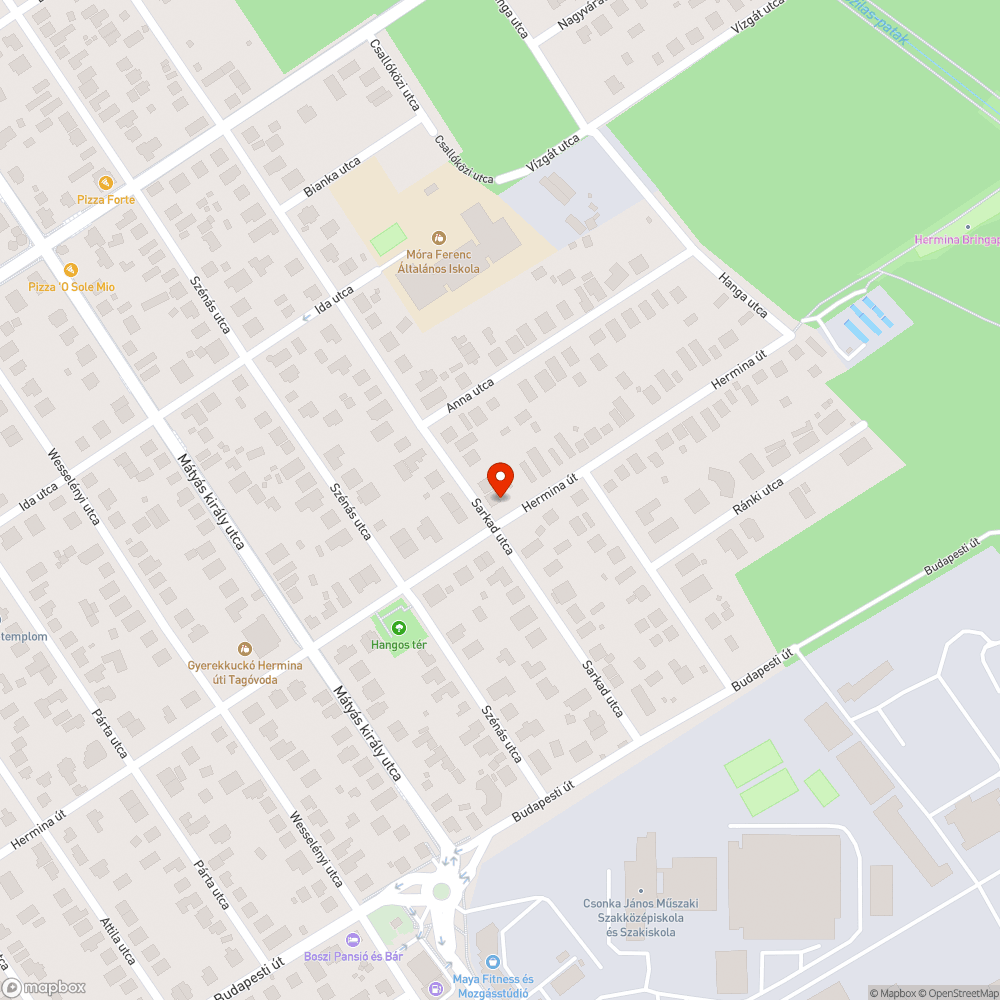 Beszakadt rács bejelentés helye