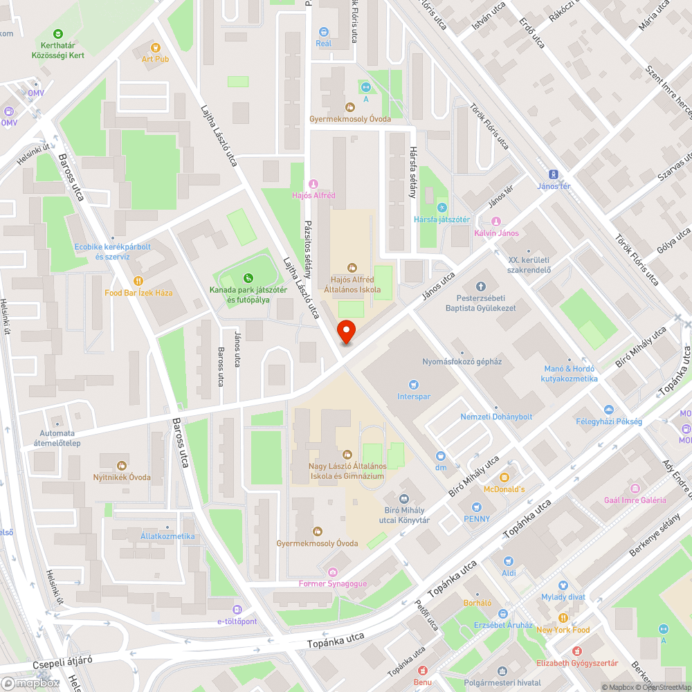 Beszakadt vízelvezető János utca bejelentés helye