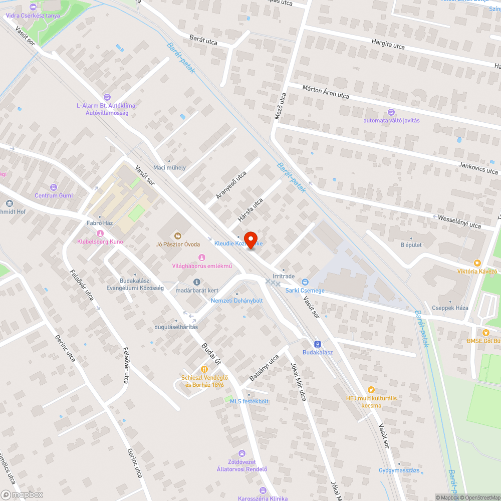 Kátyú bejelentés helye