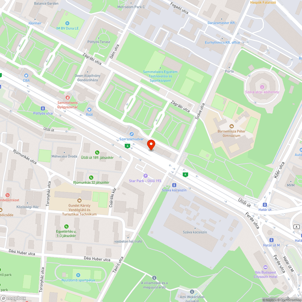 Üllői úti dugó - buszsáv bejelentés helye