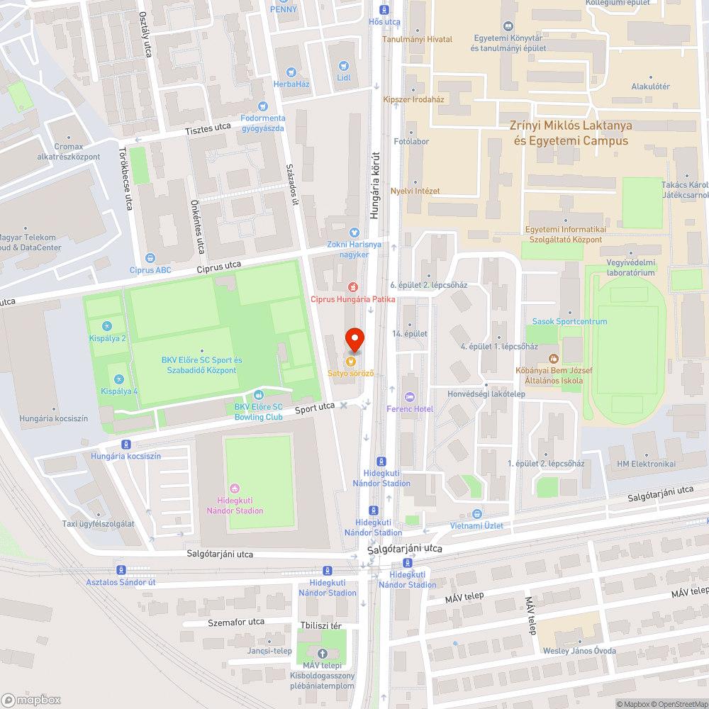 Szemét bejelentés helye