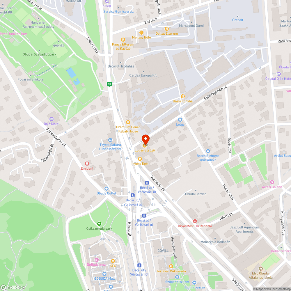 Ferde tábla bejelentés helye