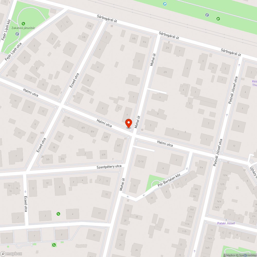 Koszos úttest bejelentés helye