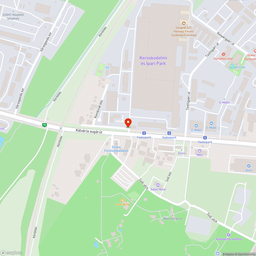 Kátyú bejelentés helye