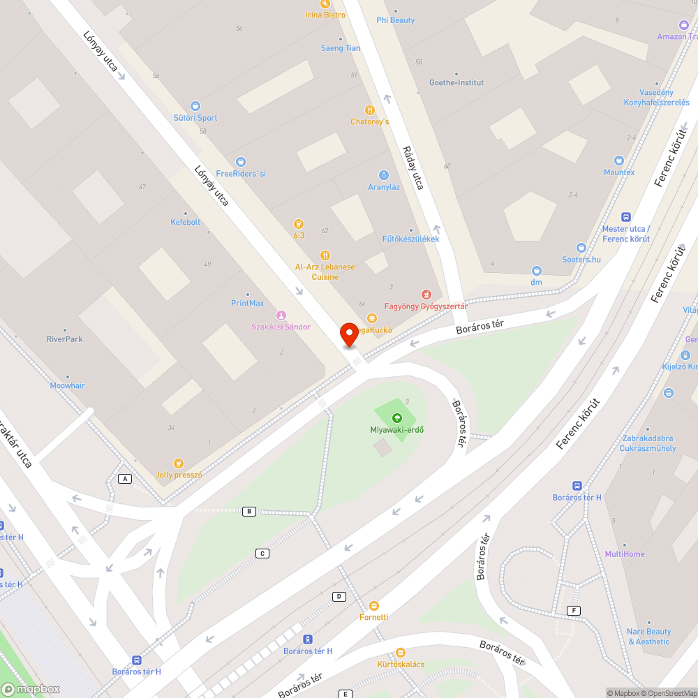 Kátyú bejelentés helye