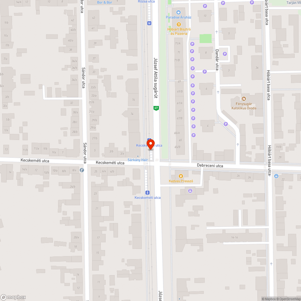 Hiányzik az árnyékoló bejelentés helye