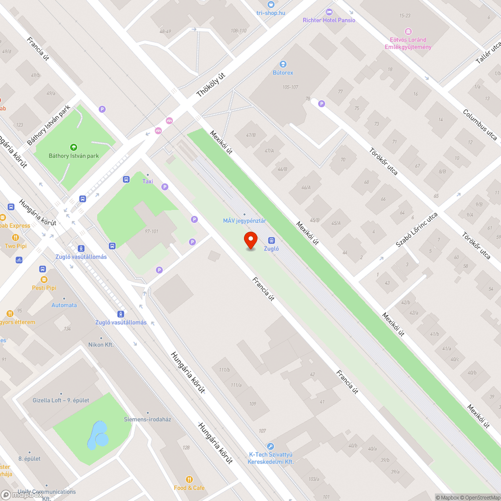 Elhagyott autó bejelentés helye