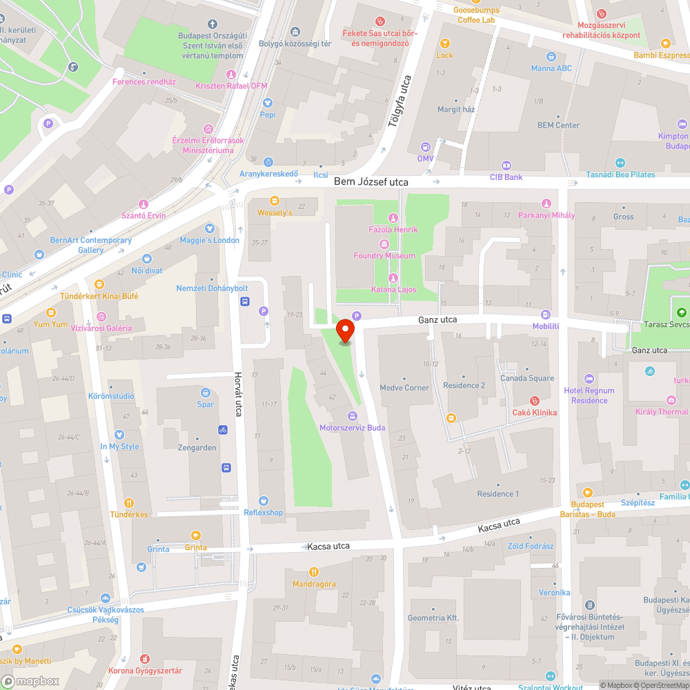 Kiszáradt fa bejelentés helye