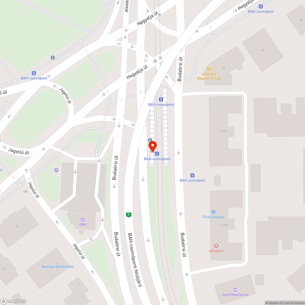 BAH-csomópont villamosmegálló firka bejelentés helye
