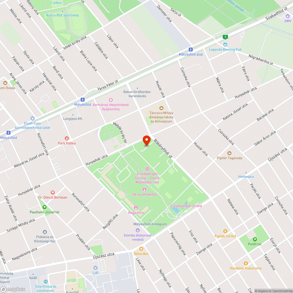 Elhagyatott autó bejelentés helye