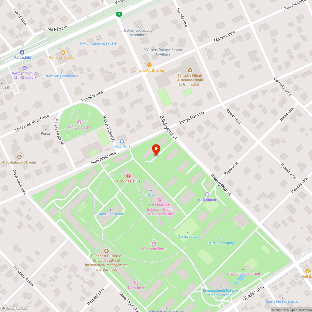 Elhagyatott autó bejelentés helye