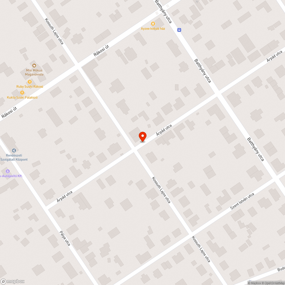 Elhagyatott autó bejelentés helye