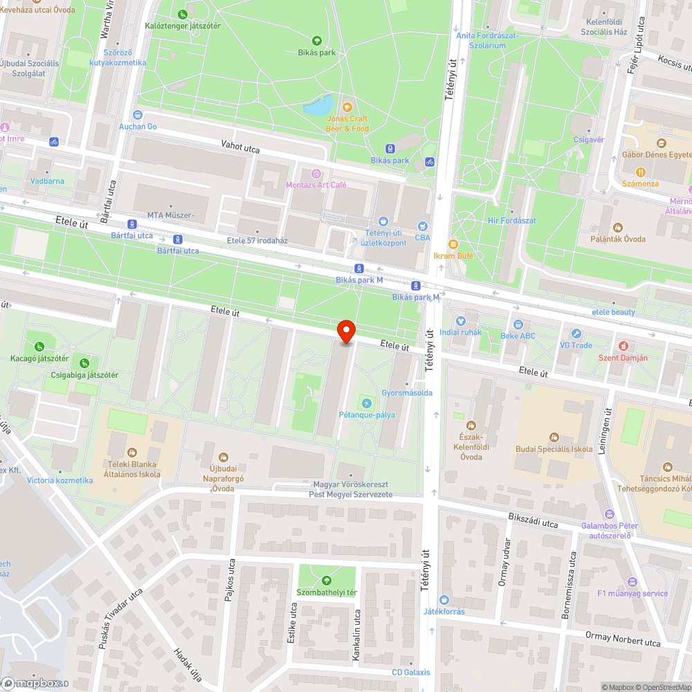 Parkolás bejelentés helye