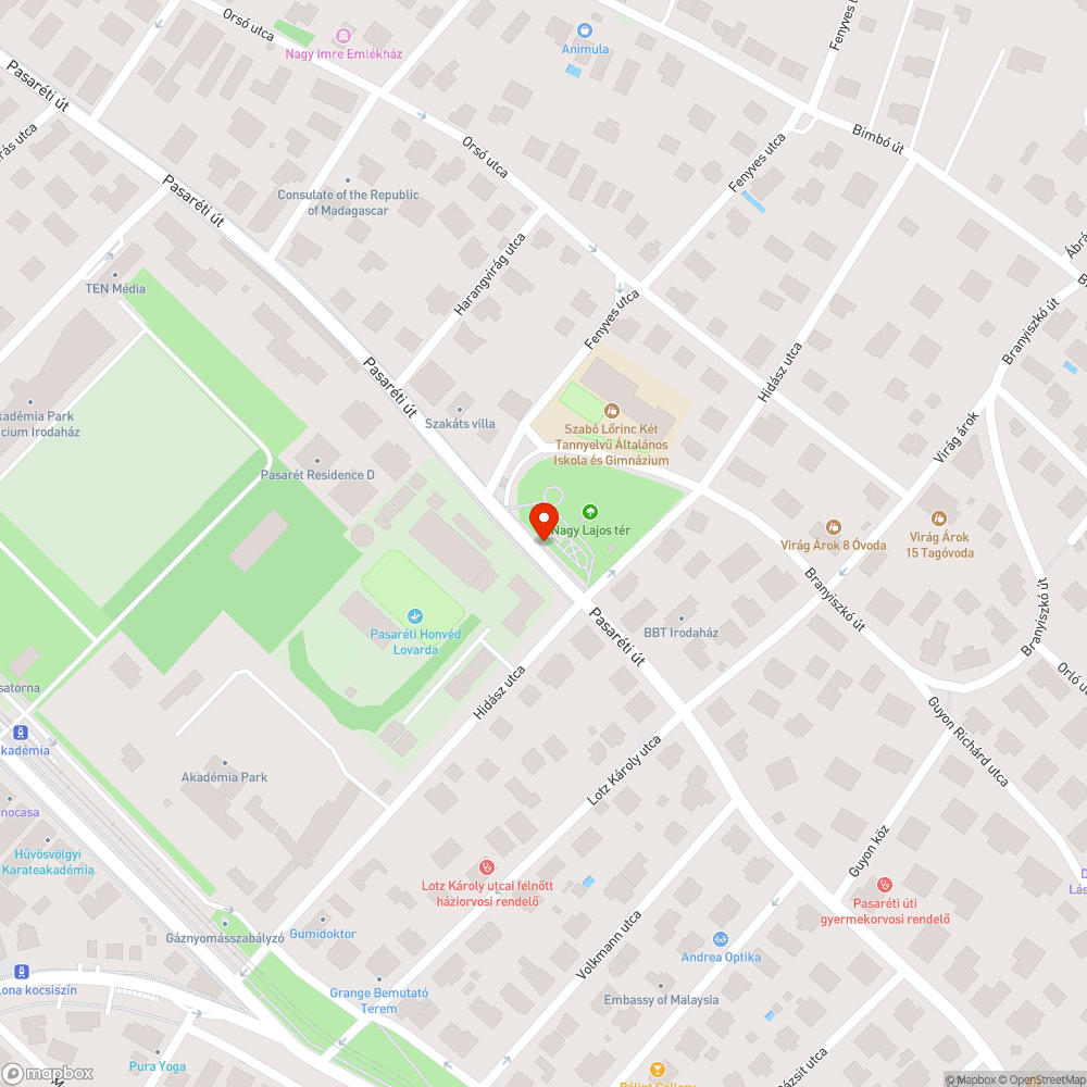 Graffiti bejelentés helye