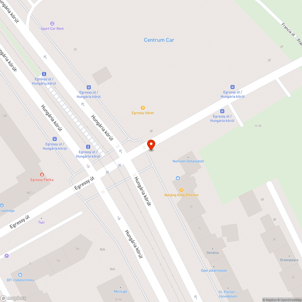 Roncsautó bejelentés helye