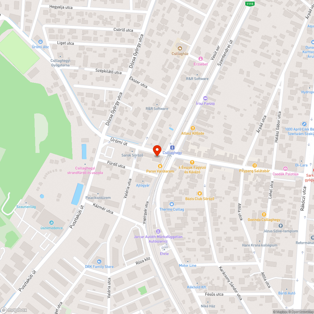 Gyalogút bejelentés helye