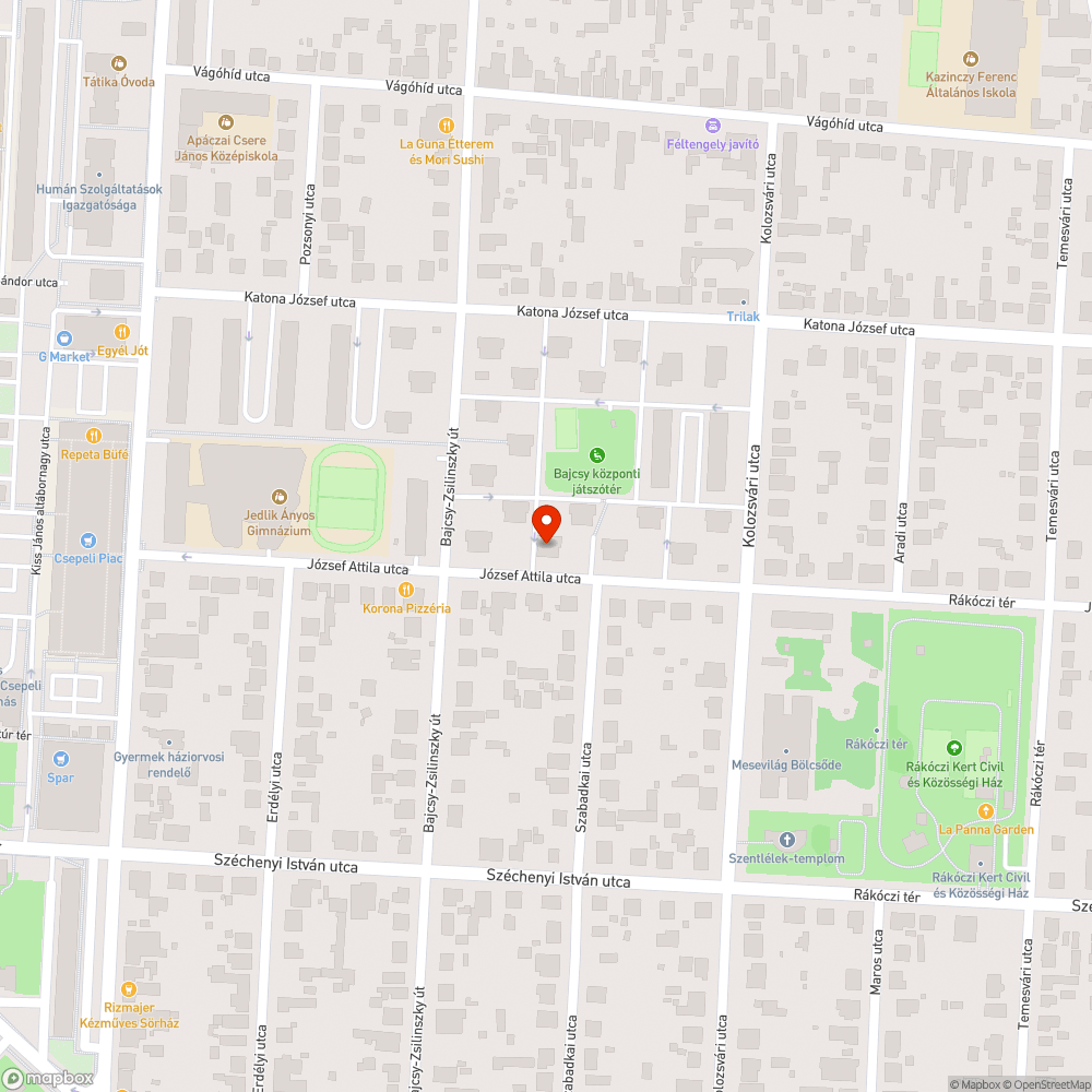 Elhagyott autó bejelentés helye