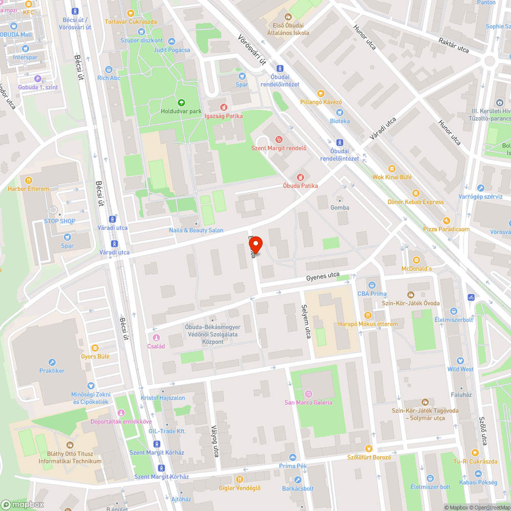 Járdát elfoglaló bokor az Érc utcában bejelentés helye