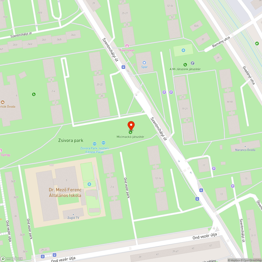 Megrongált játszótéri padok bejelentés helye