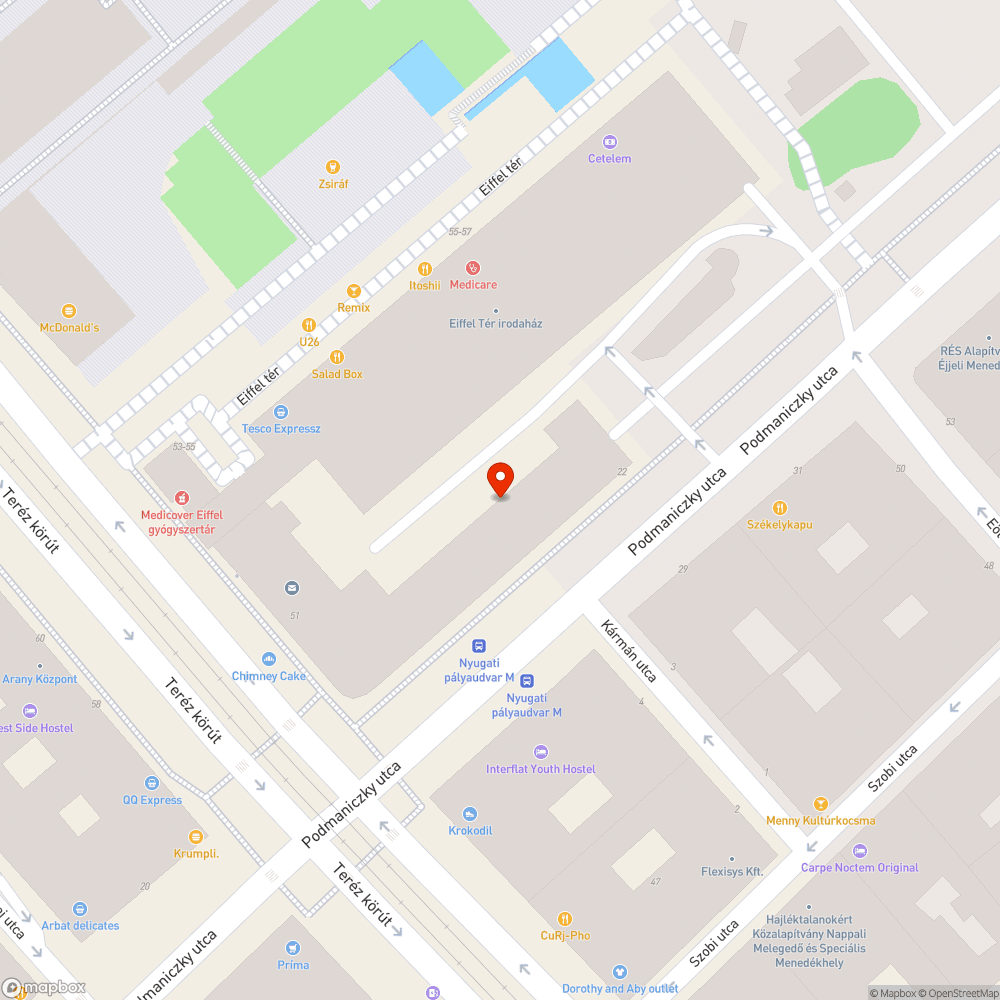 Kátyú bejelentés helye