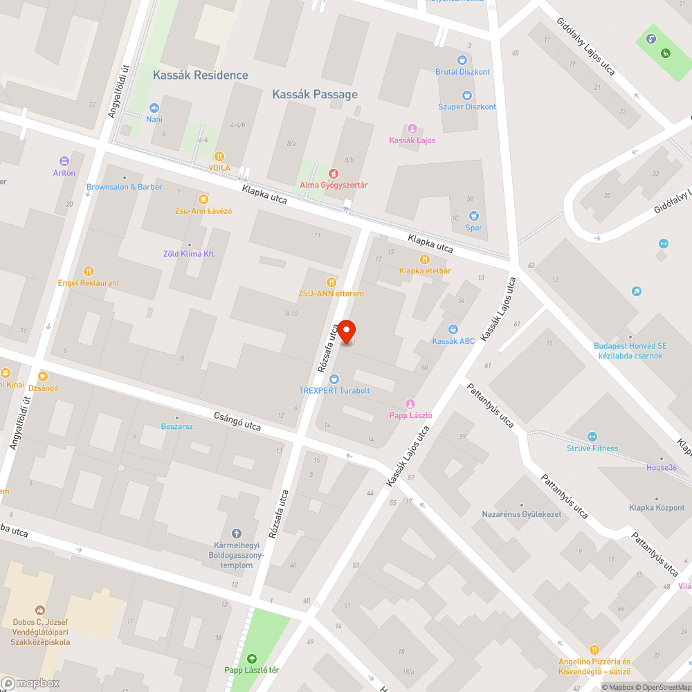 Kiszáradt fa bejelentés helye