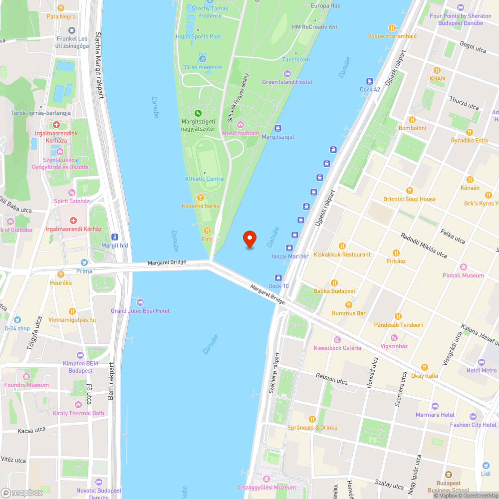 Teleszemetelt rész a Margit híd alján bejelentés helye