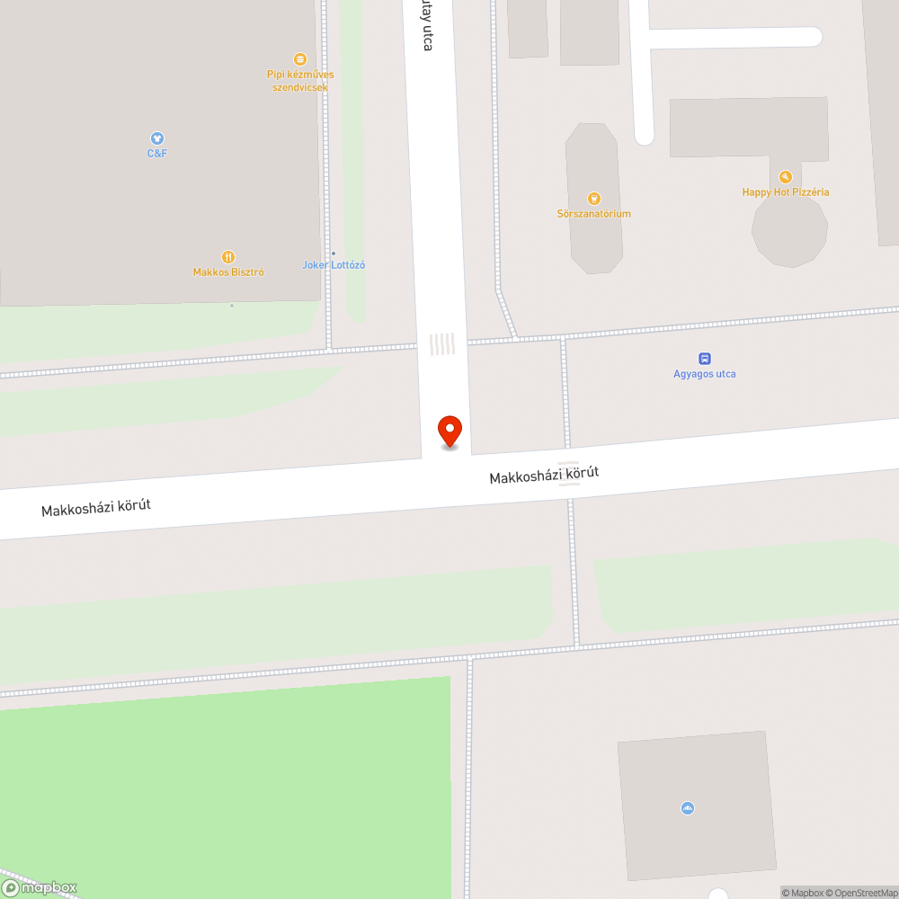 Kátyú forgalmas kereszteződésben bejelentés helye