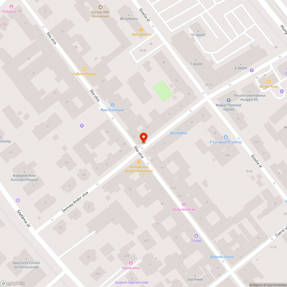 Kidőlt és utcán heverő poller bejelentés helye