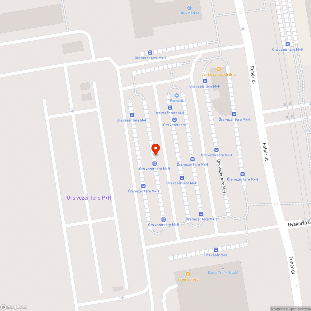 Villogó citylight bejelentés helye