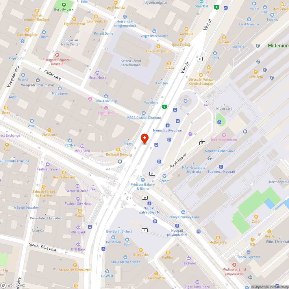 Felüljárón található kátyúk bejelentés helye