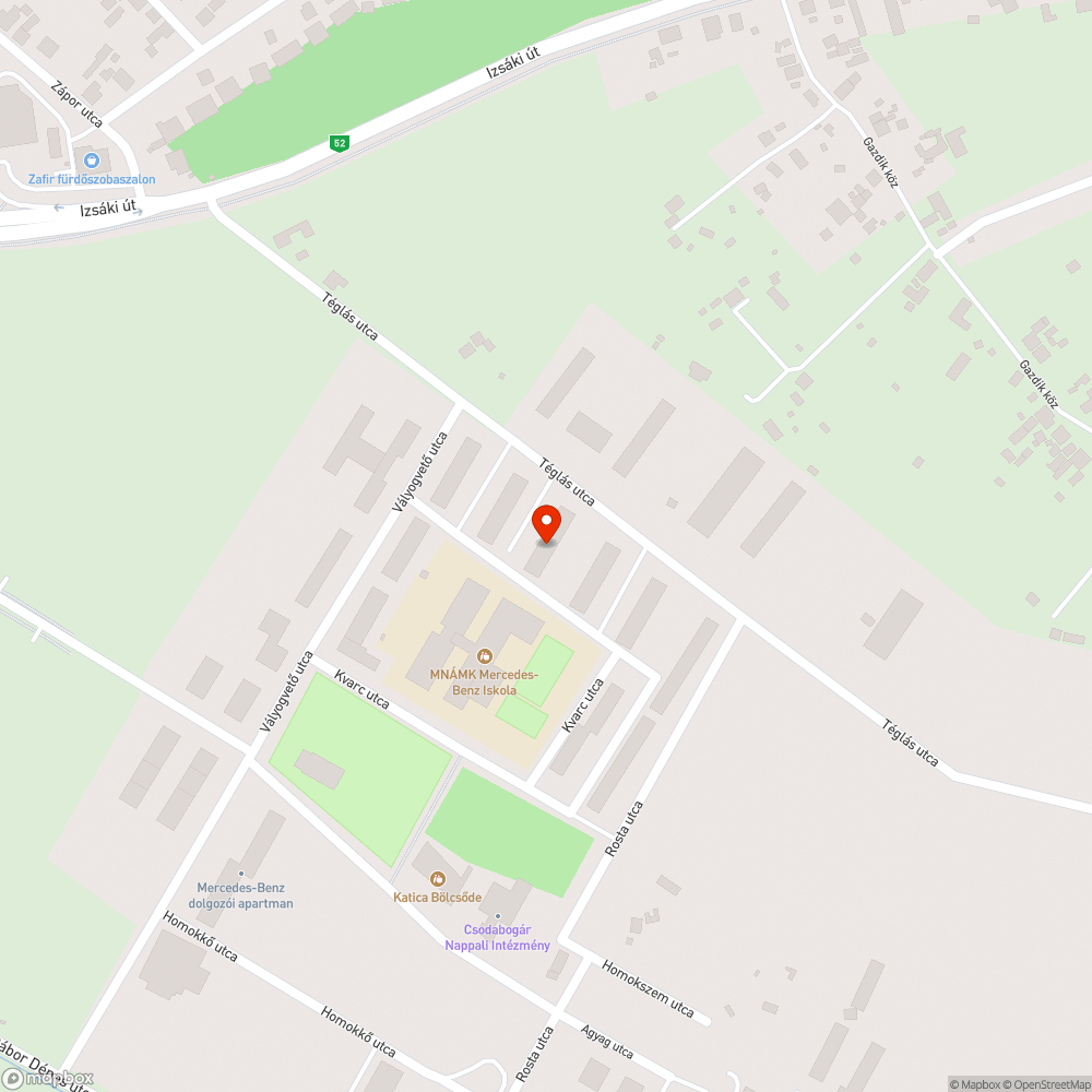 Kátyú bejelentés helye