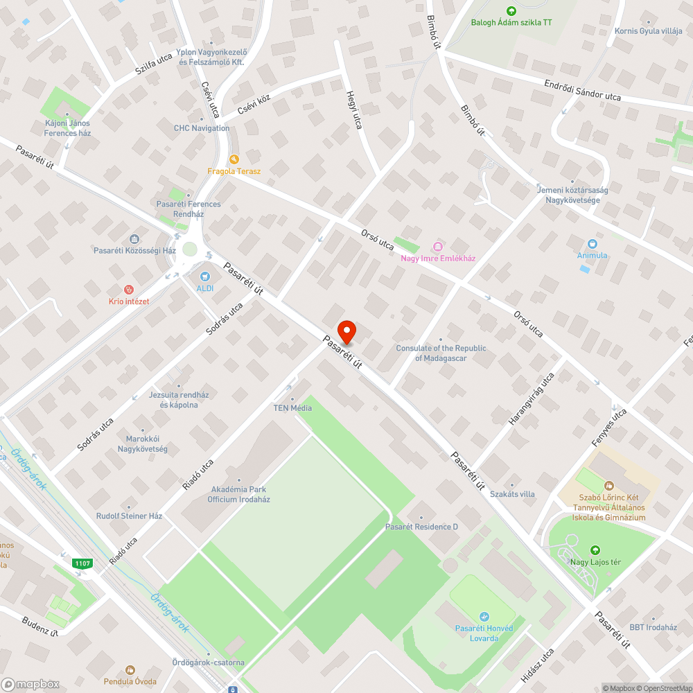 Nem működik két napja a közvilágítás a Pasaréti úton bejelentés helye