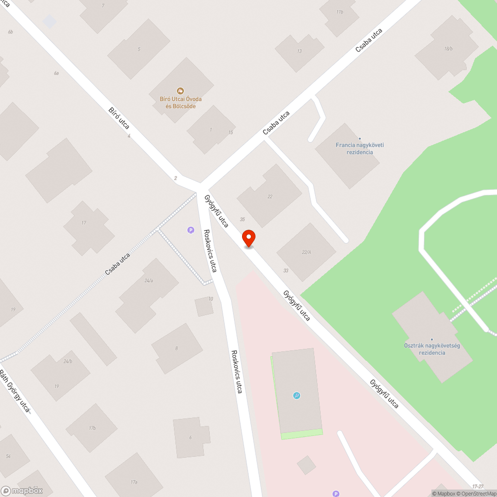 Kátyú bejelentés helye